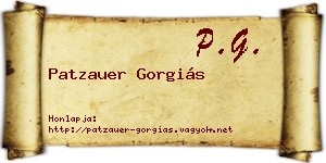Patzauer Gorgiás névjegykártya