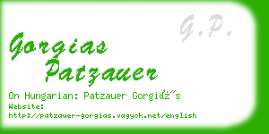 gorgias patzauer business card